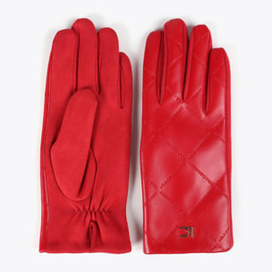 Guanti con Logo a Reticolo