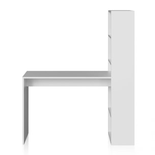 Mesa de escritorio con estantería Duplo Blanco Artik (Blanco Mate)
