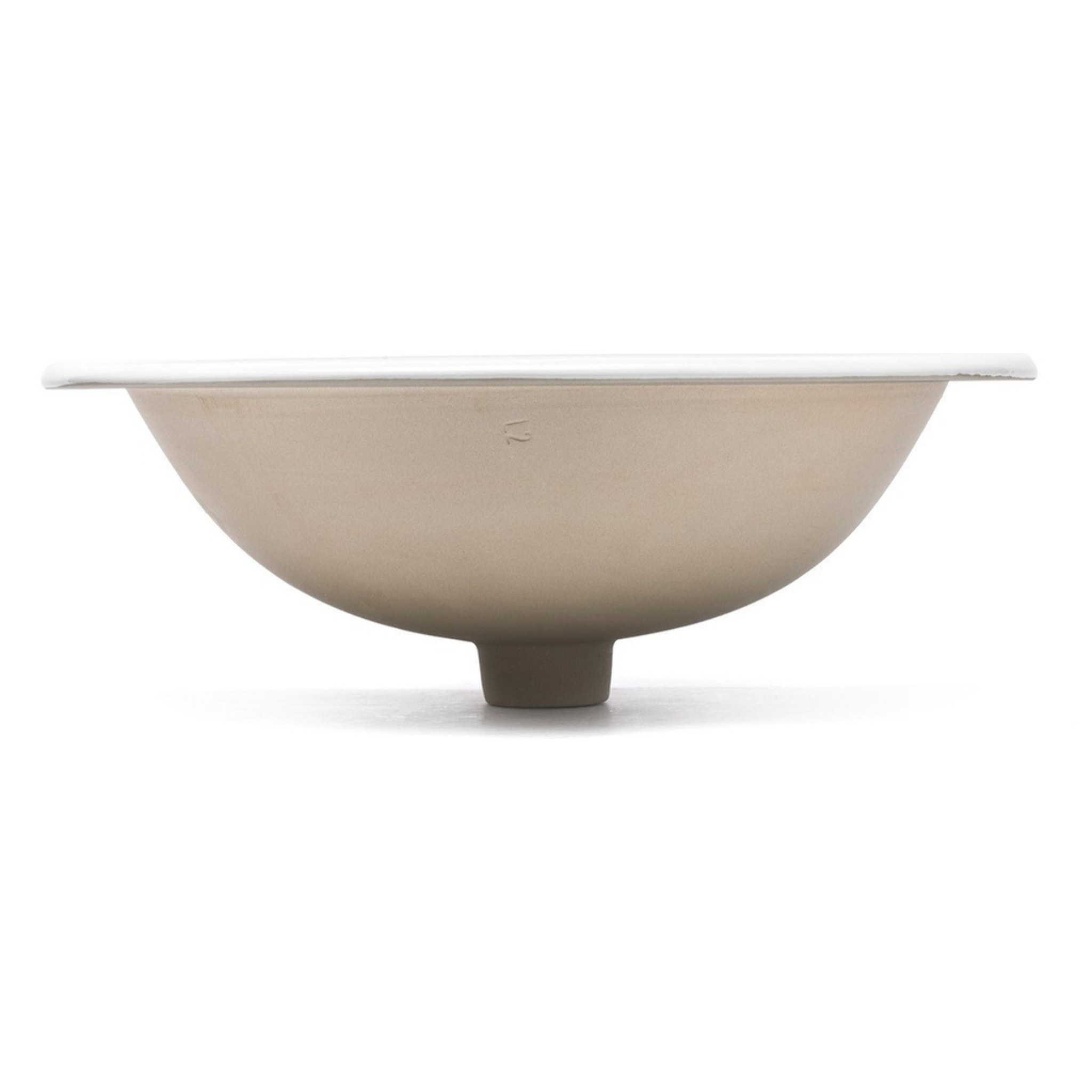 Multi 55x47,5 cm vasque à encastrer en céramique avec un trou pour robinet au milieu, blanc (1690NEW)