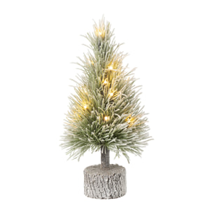 J-Line décoration Sapin De Noël Neige - plastique - vert - small - LED