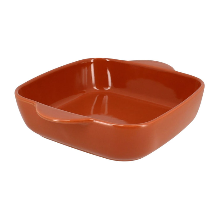 Plat à four carré en grès terracotta OCTAVE