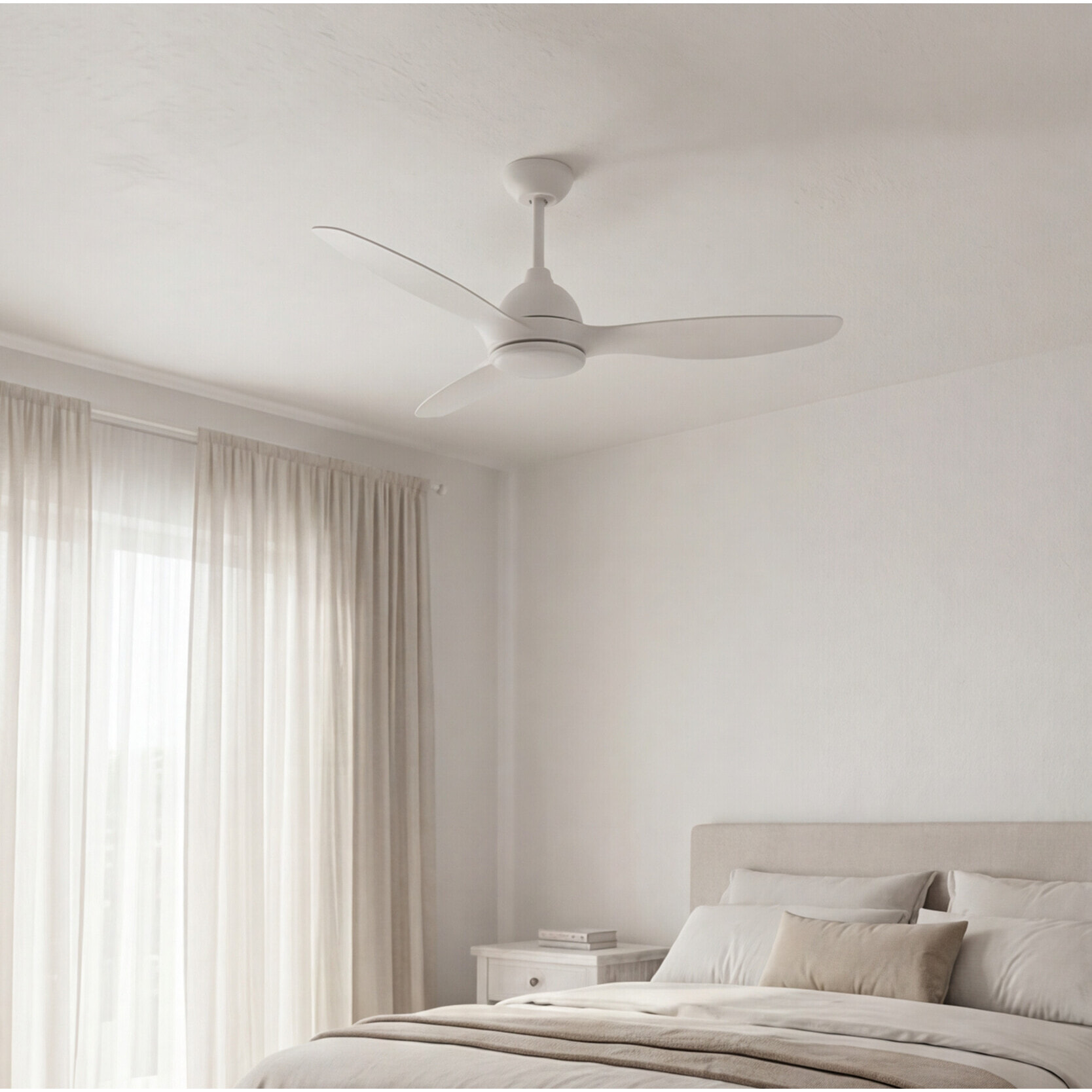 Forlight Ventilador IP20 Nepal LED 14.5W 3000K Blanco brillante Blanco 950lm