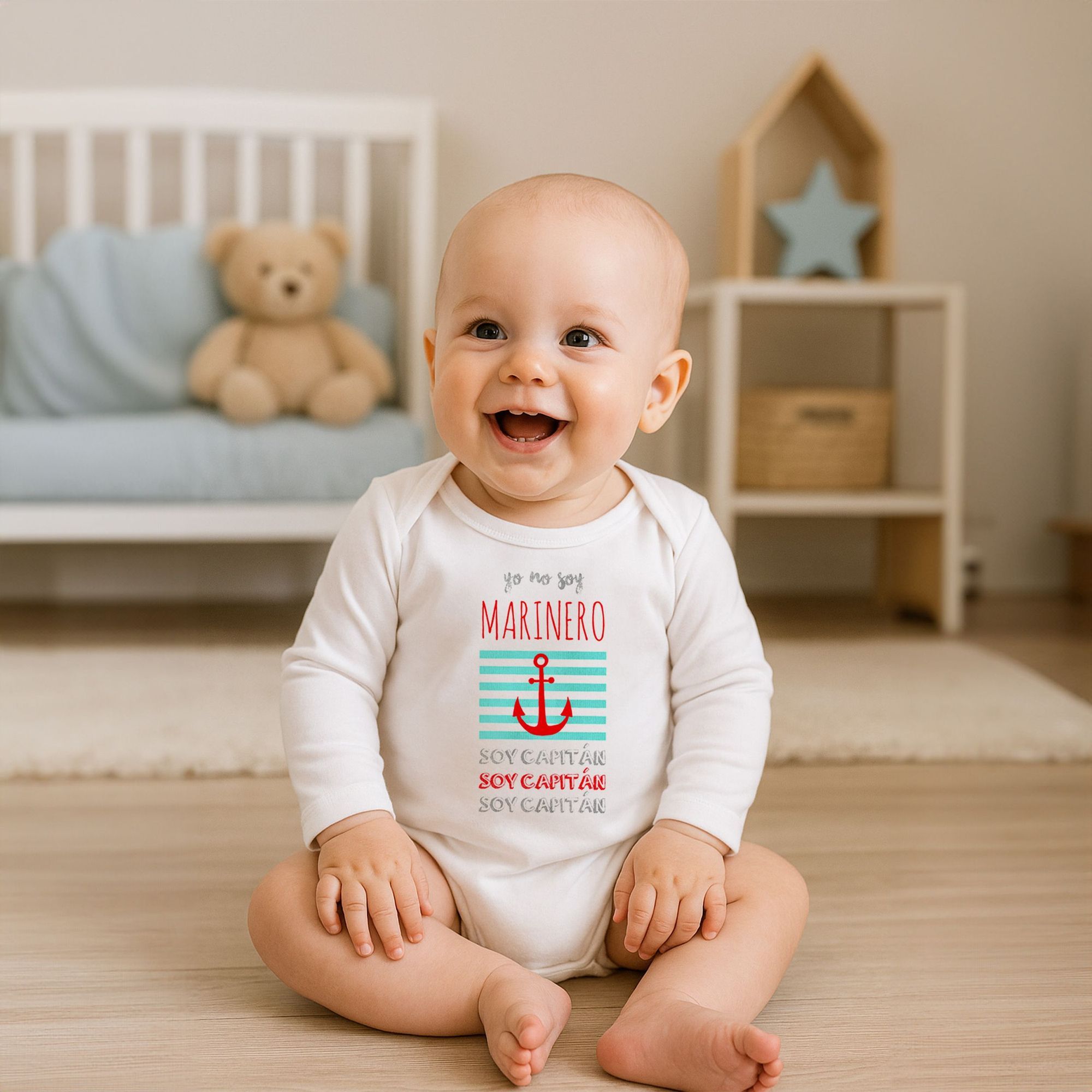 Body bebé manga larga frases americano
