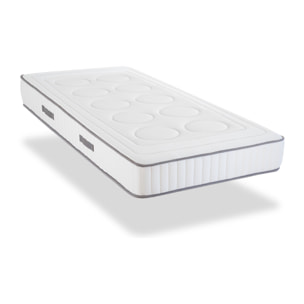Matelas Cristal, Mémoire de Forme, 18 cm, Soutien Ferme, Mousse Recyclée Haute Densité