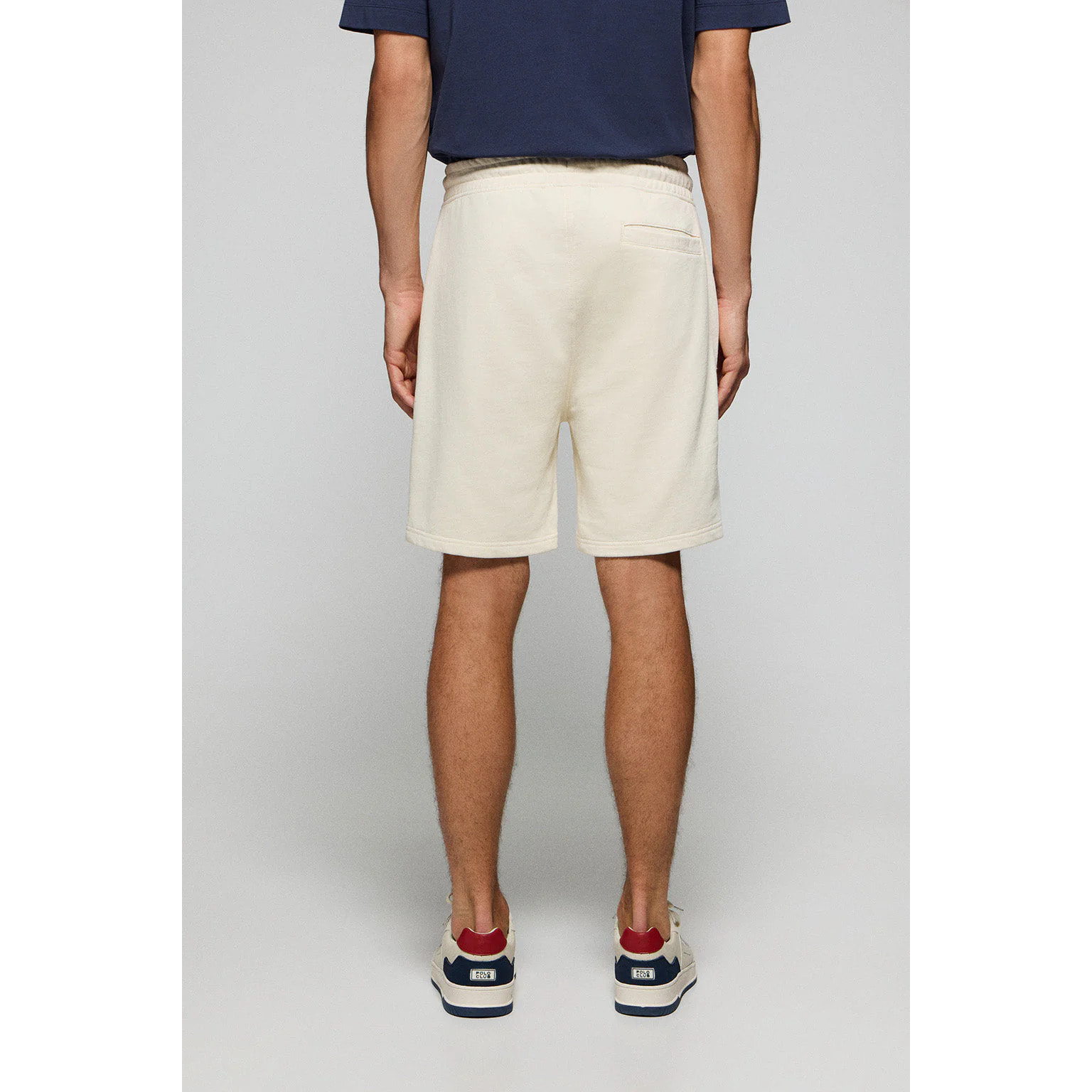 Bermuda Jonas beige de algodón y patrón relaxed fit con parche en sarga engomado Polo Club