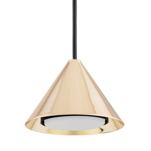 Lampada a sospensione ELIT con tre diffusori conici in oro