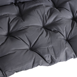 Cojín para Banco de 3 Plazas con Respaldo 150x98x8 cm para Jardín Terraza Gris