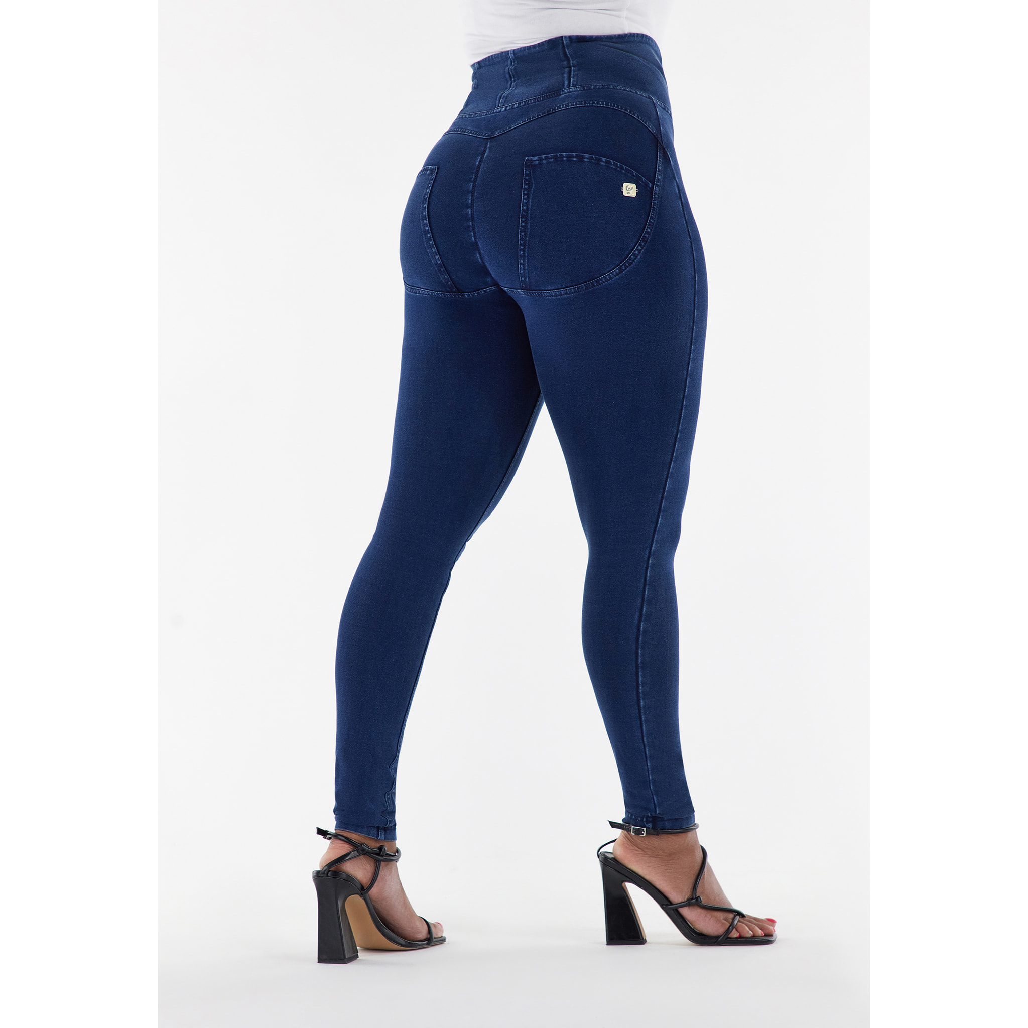 Jeggings push up WR.UP® curvy vita alta con zip gamba skinny