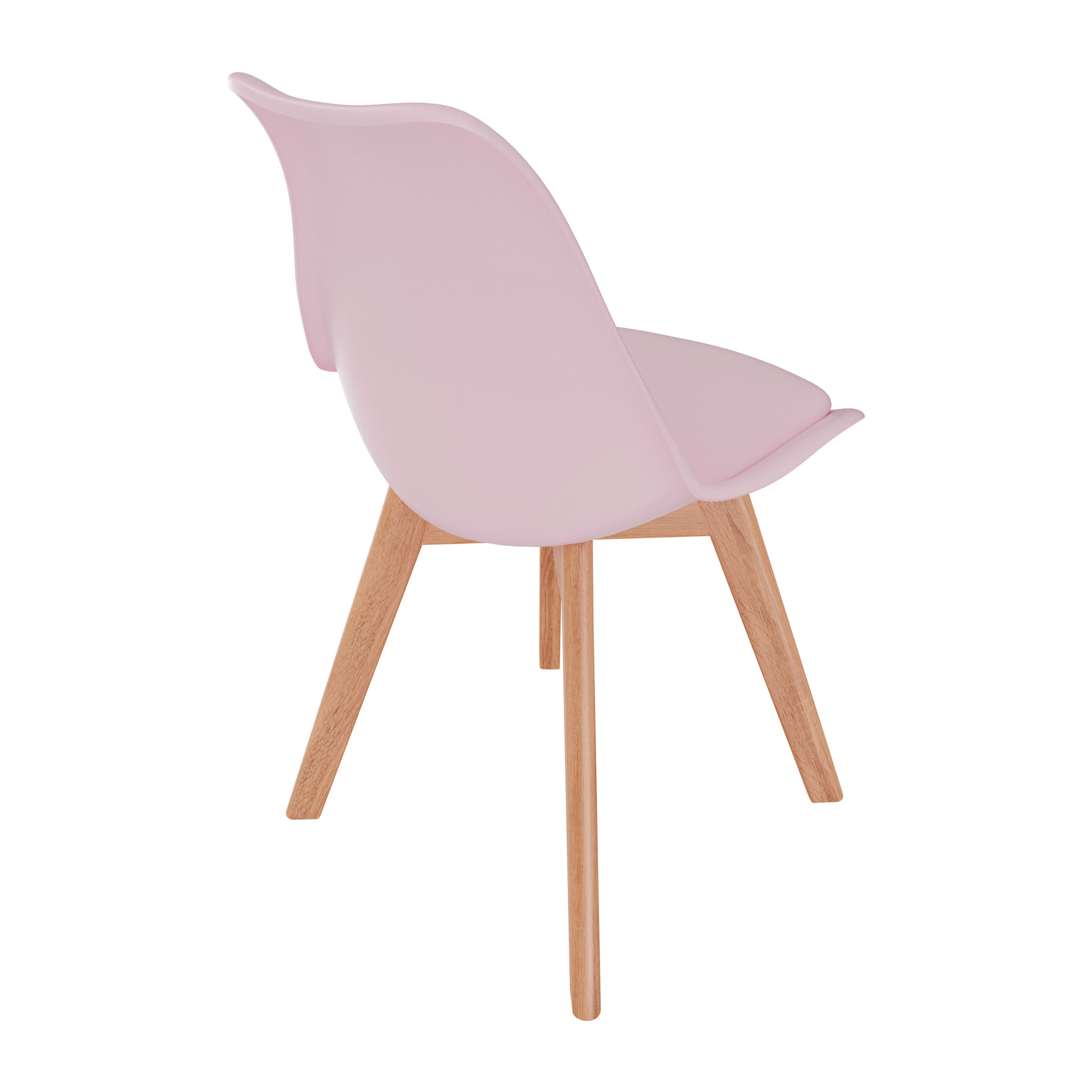 Set Di 4 Sedie Per Sala Da Pranzo Ufficio Con Gambe In Faggio Legno Massello Massiccio Stile Nordico Scandinavo Seduta Imbottita Soggiorno Sala Rosa