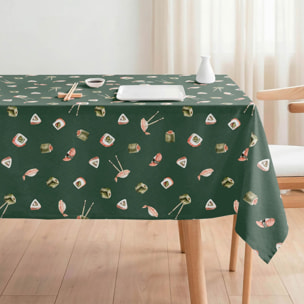 Nappe anti-taches SUSHI VERT - enduite