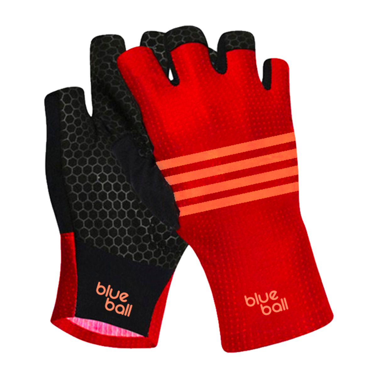 Guantes cortos de ciclismo unisex BLUEBALL Pavé Grip - Naranja