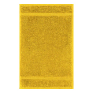 Serviette invites pur coton 550 g/m² uni orange Elea safran