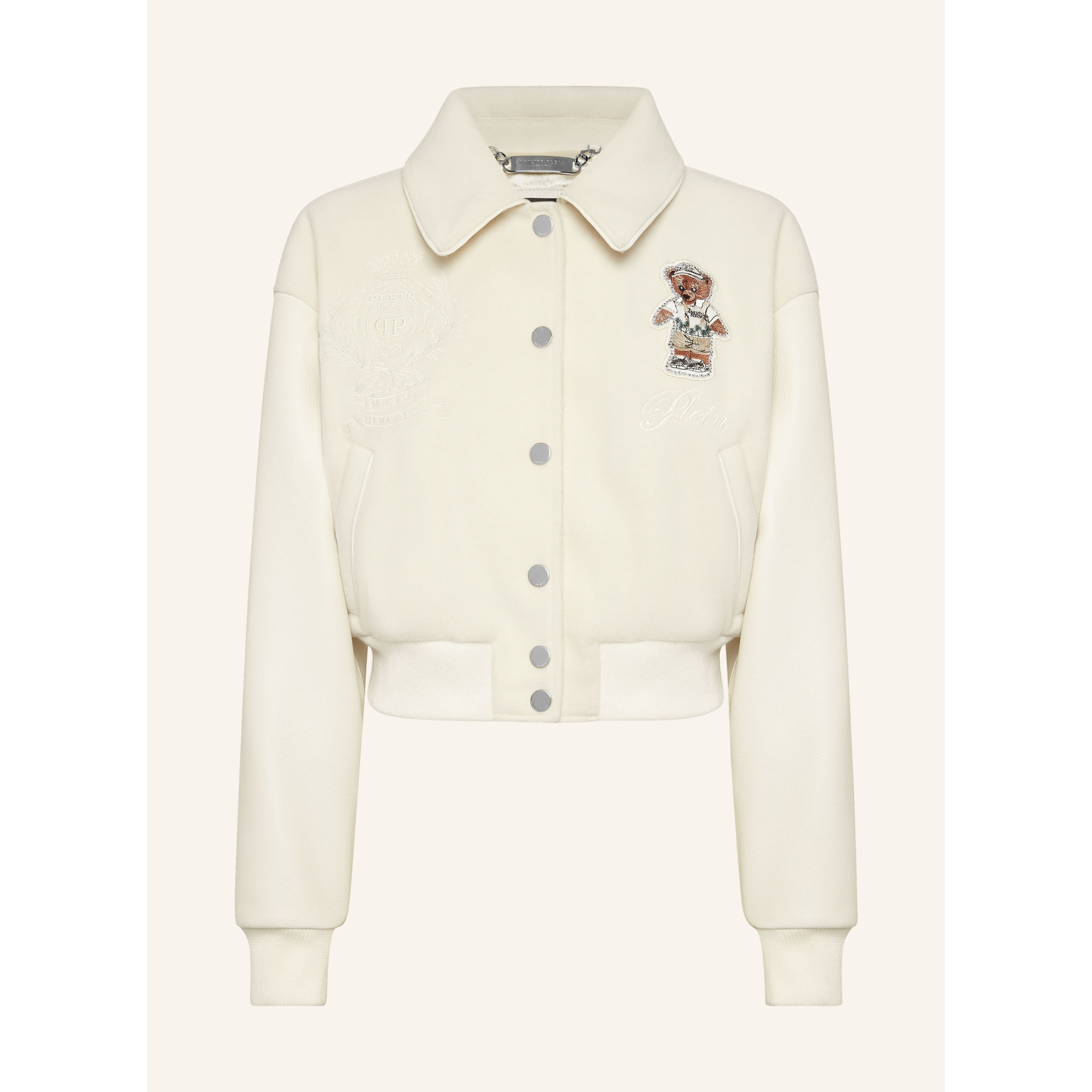 PHILIPP PLEIN Bomber de cuero TEDDY