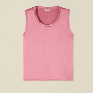 Oltre - Top de raso mezcla viscosa - Rosa