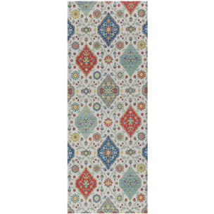 RICCI Alfombra lavable de cocina diseño bohemio multicolor, varias medidas disponibles.