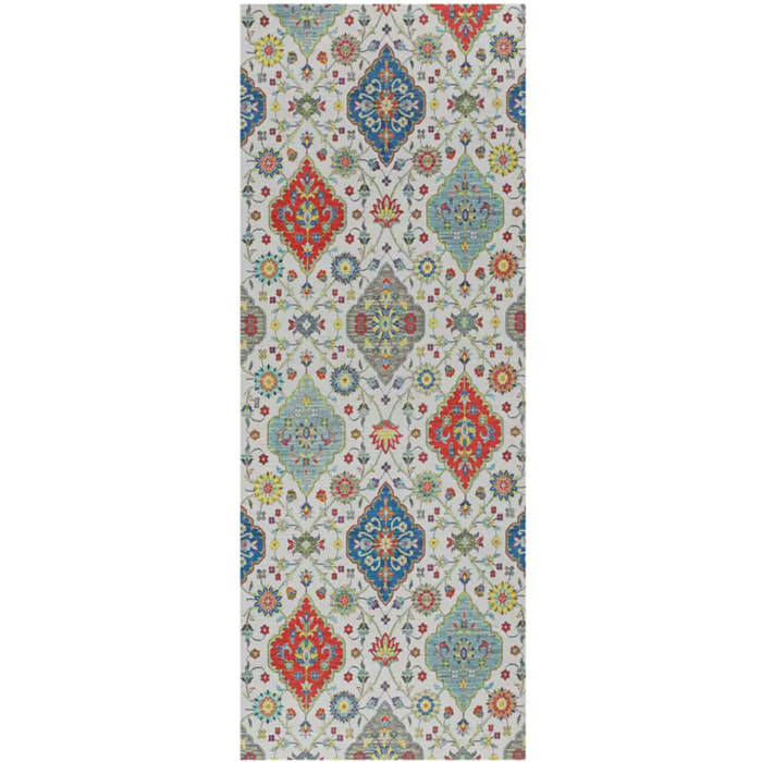 RICCI Alfombra lavable de cocina diseño bohemio multicolor, varias medidas disponibles.