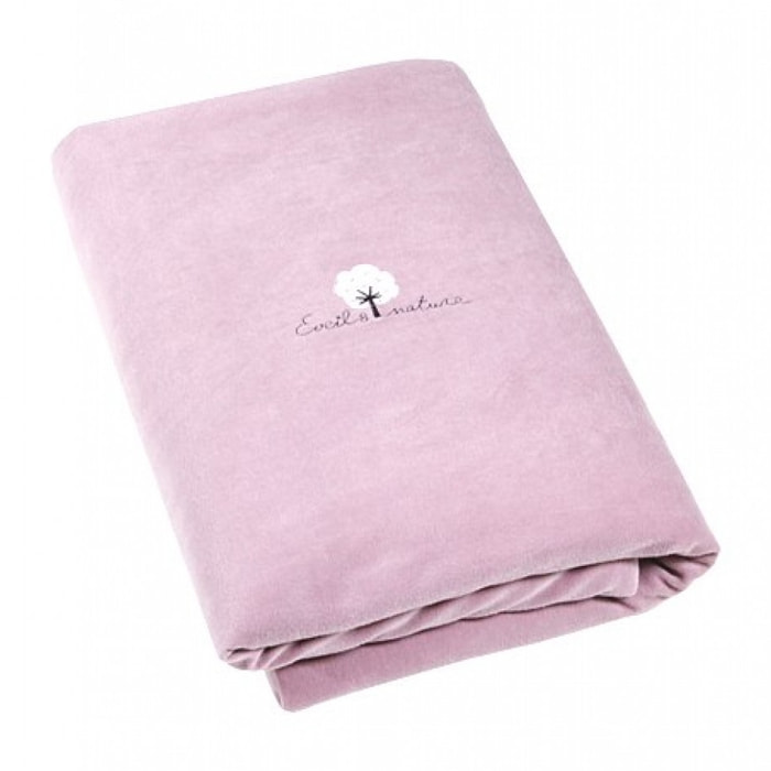 Edredon velours 100x140 cm Coton bio-Rose