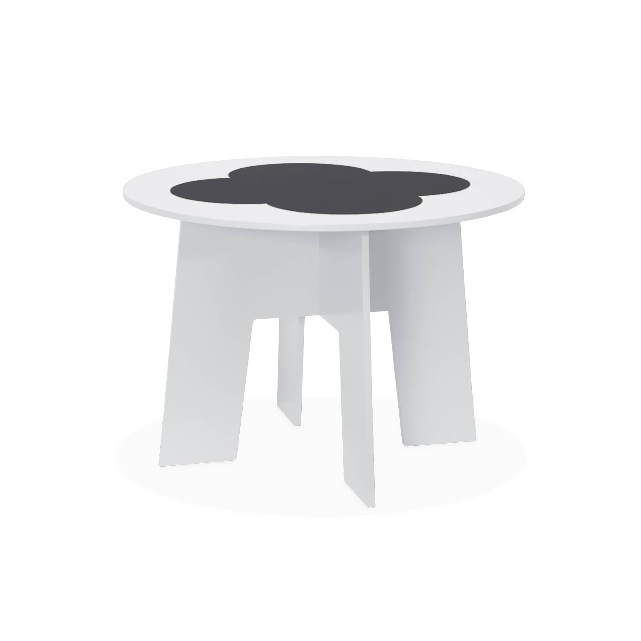 Table avec ardoise et 4 chaises avec rangement pour enfant