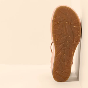 Sandalia de cuña N5850 SOFT NAPPA SALMON / PICUAL color Salmon