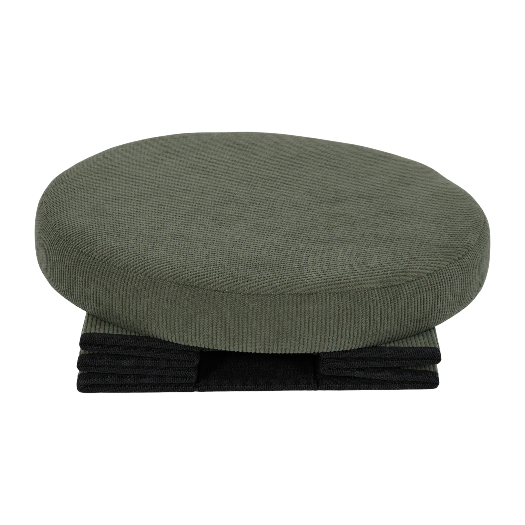 Coffre Pouf Pliable - HOME DECO FACTORY - Jules - Côtelé - Vert