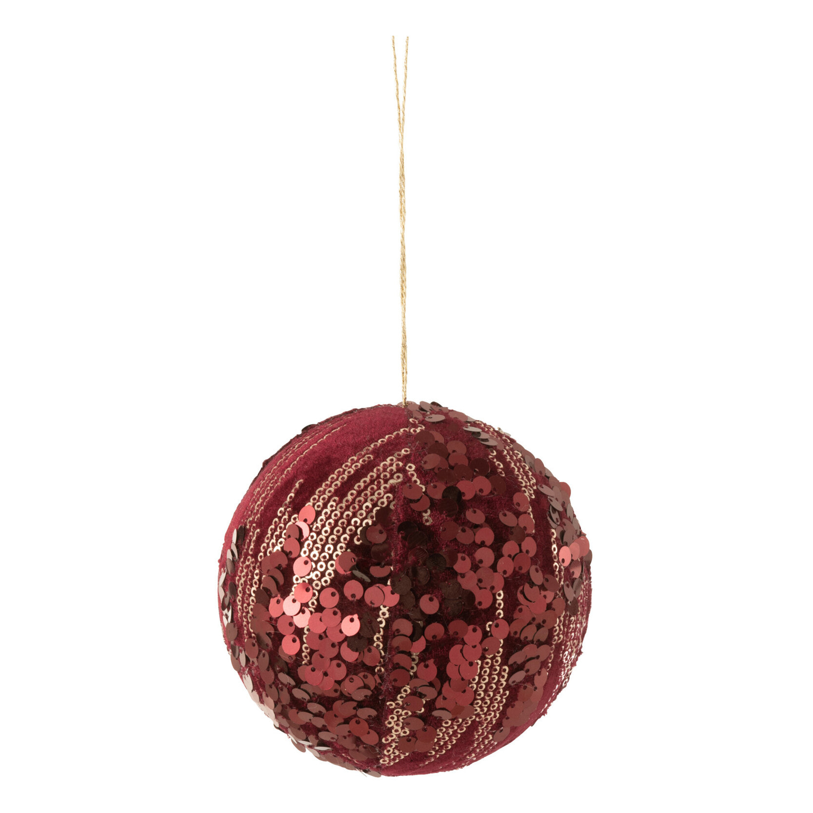 J-Line suspension Boule Sequin - textile - bordeaux - large - 2 pcs