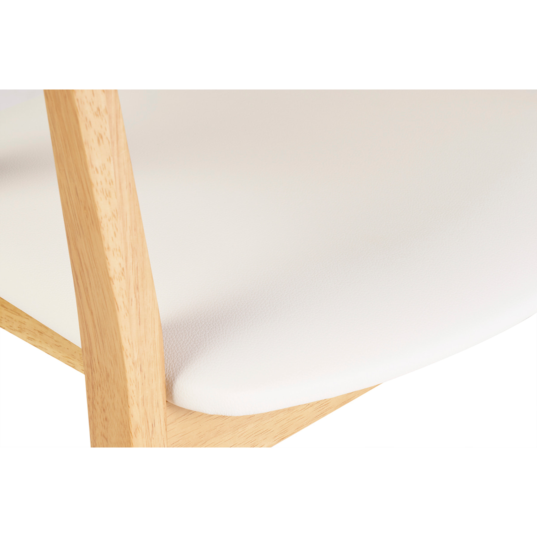 Chaises scandinaves design blanc et bois clair (lot de 2) BAHIA