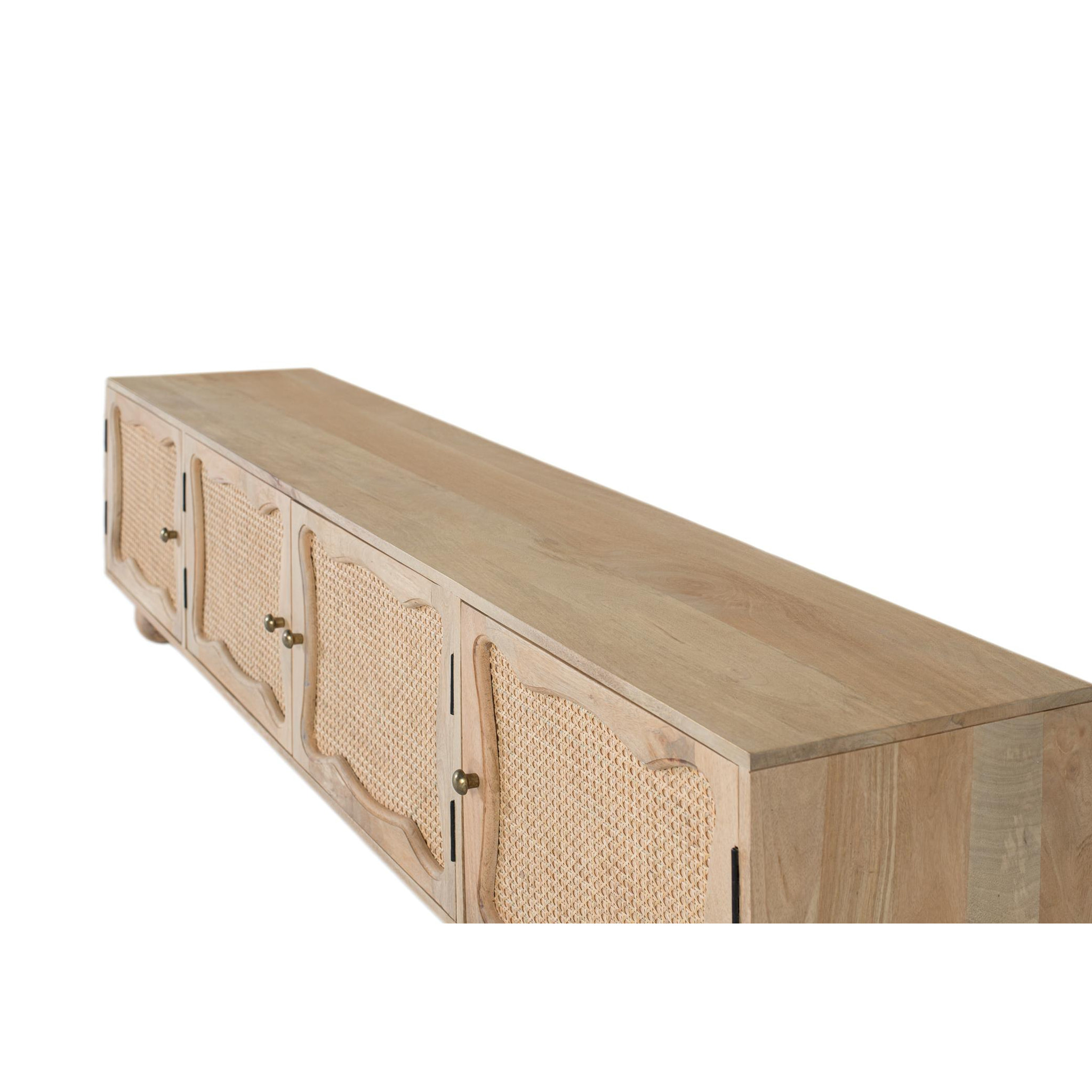 Mueble TV de Madera de Mango 200 Cm Estilo Boho Mediterráneo