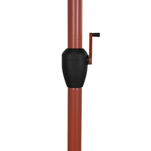 Parasol droit rond inclinable Loompa 3m acajou