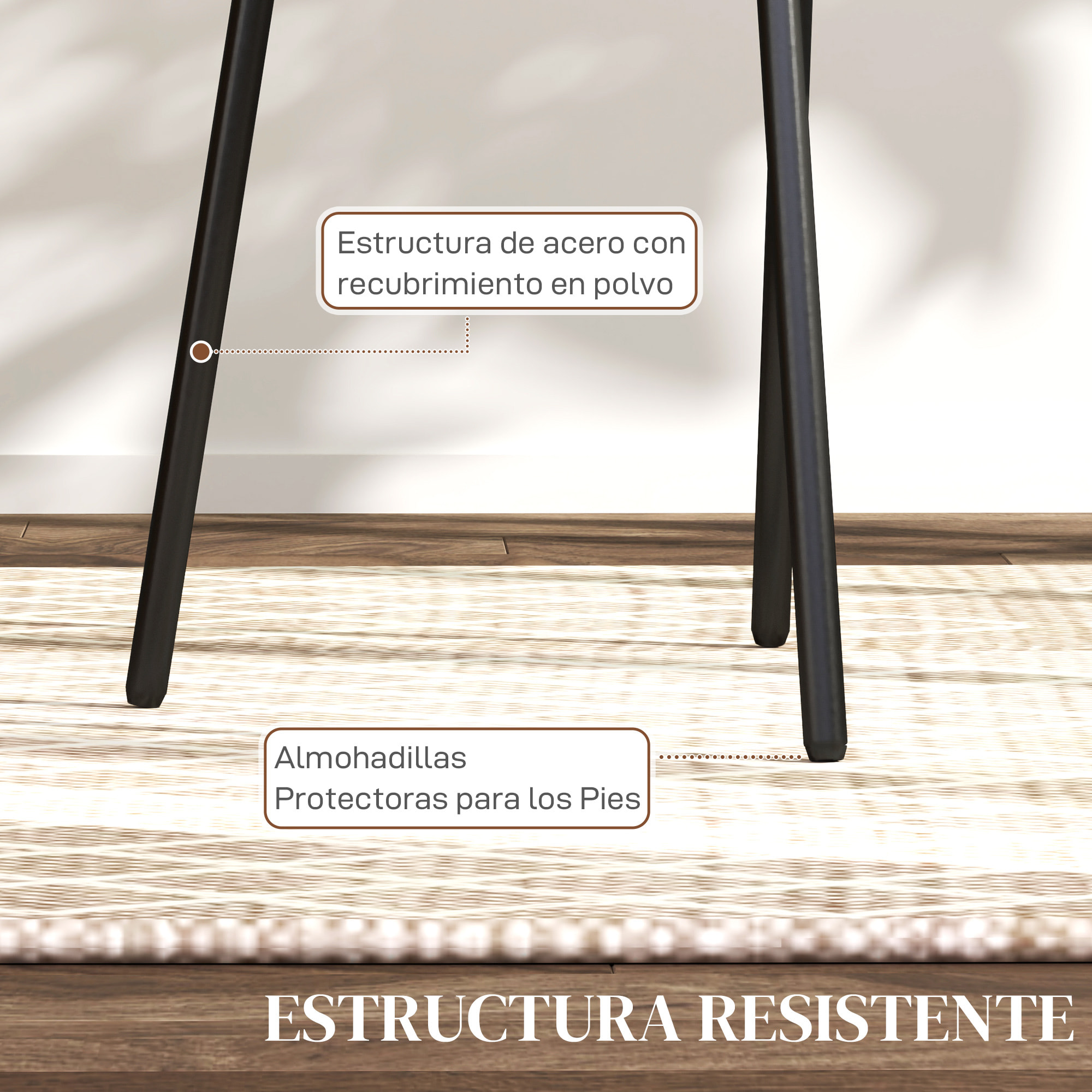 Pack de 2 Sillas de Comedor Sillas de Cocina con Respaldo de Ratán Sintético y Marco de Acero para Salón 44x54x87 cm Rosa y Negro