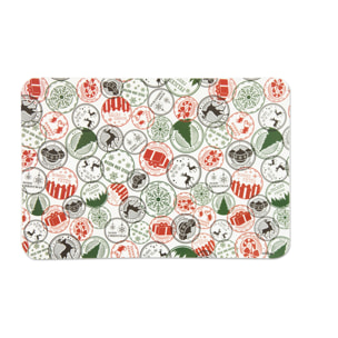 Set 6 tovagliette rettangolari Excelsa – Christmas Stamp, Polipropilene multicolore