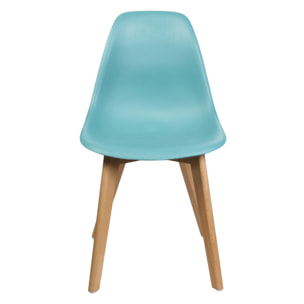 Chaise Scandinave Coque Bleu Celadon - Lot De 2