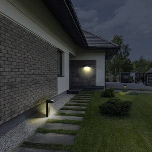 FORLIGHT Top - Aplique Solar Exterior LED 3W. Aplique de Pared con Placa Solar para Jardín y Terraza. Blanco Cálido 3000K. Colo