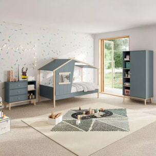 Armario juvenil Misty Breeze Verde Salvia - Oak Soft