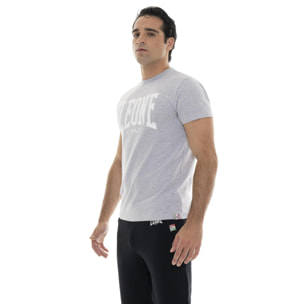 T-shirt in cotone elasticizzato a manica corta con logo grande "Basic"