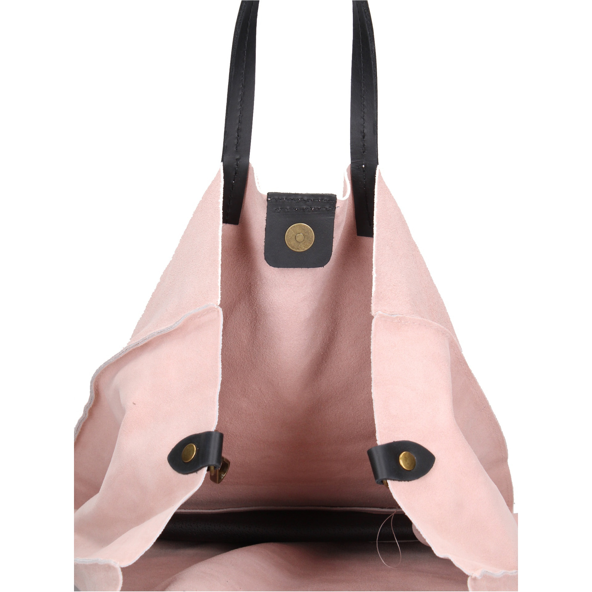 Borsa a mano da donna Made in Italy - Modello Novara Lux - Pelle Scamosciata - 34.5 x 32.0 x 17.0 cm