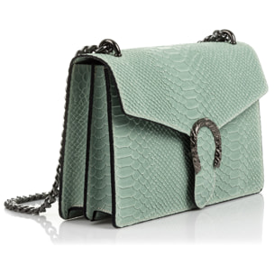 Luce Borsa a mano Donna.Pelle autentica Camoscio Stampa Serpente