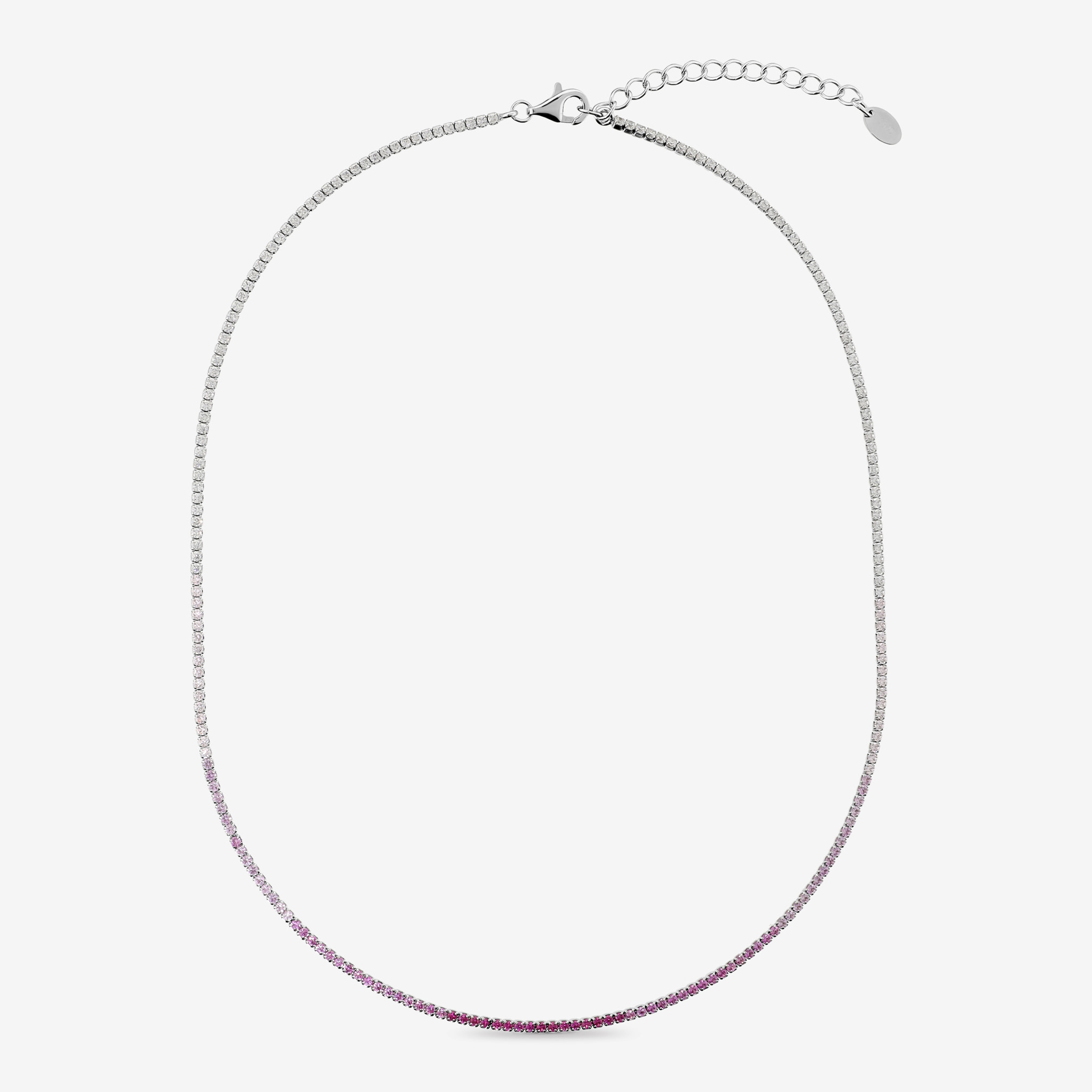 Collana Tennis con Cubic Zirconia Rosse 1.5mm