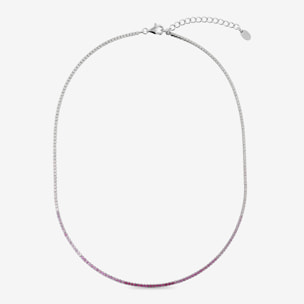 Collana Tennis con Cubic Zirconia Rosse 1.5mm