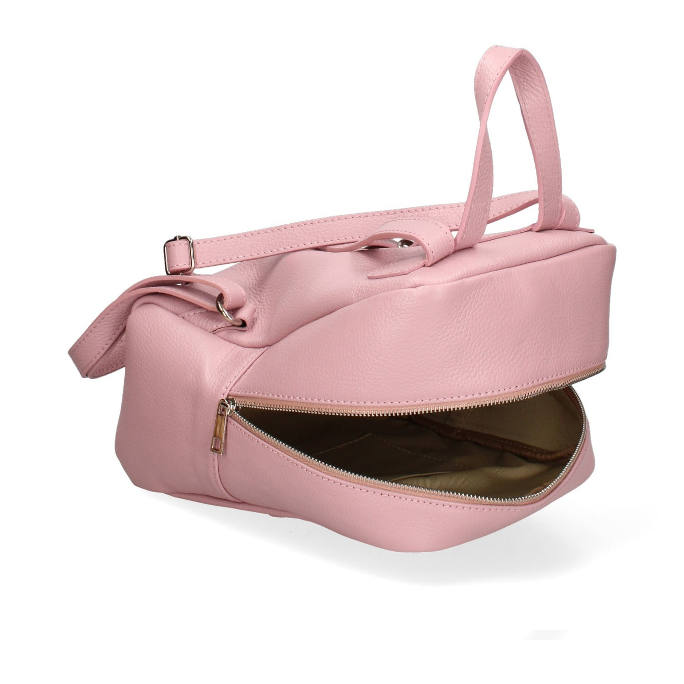 Zaino donna in vera pelle - Modello Edera Ultra - 70% Cotone - 25.0 x 31.0 x 13.0 cm
