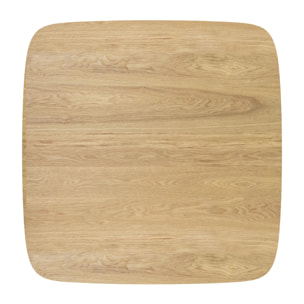 Table carrée 4 personnes en bois clair naturel 90 cm - Julio