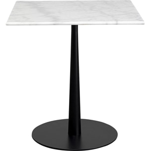 Table Bistrot Capri marbre blanc 70x70cm Kare Design