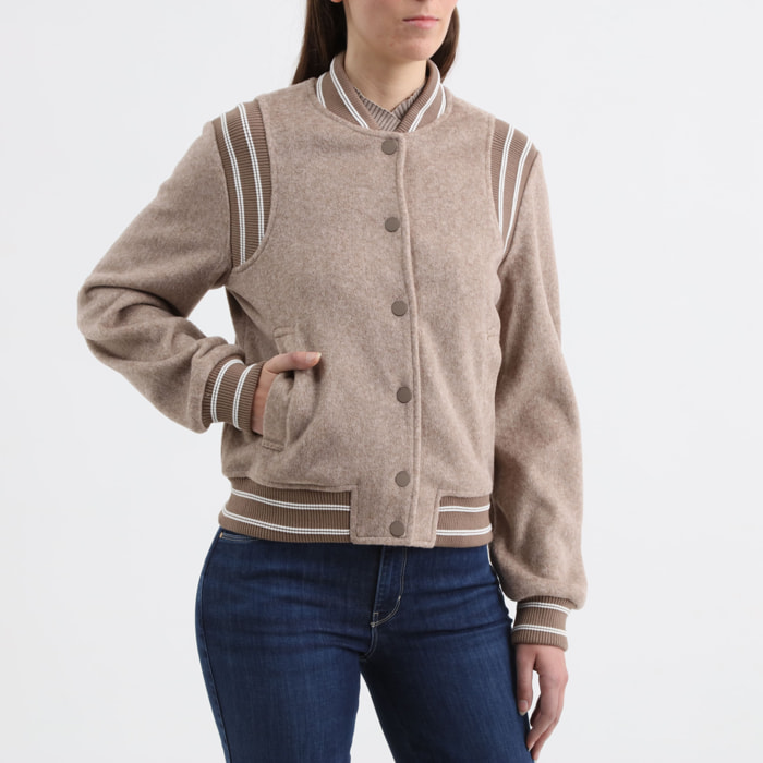 Bomber Gloria - logo - coupe classique - taupe