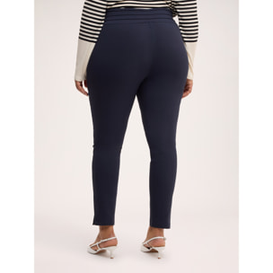 Fiorella Rubino - Jeggings con piega frontale e bottoni decorativi - Blu