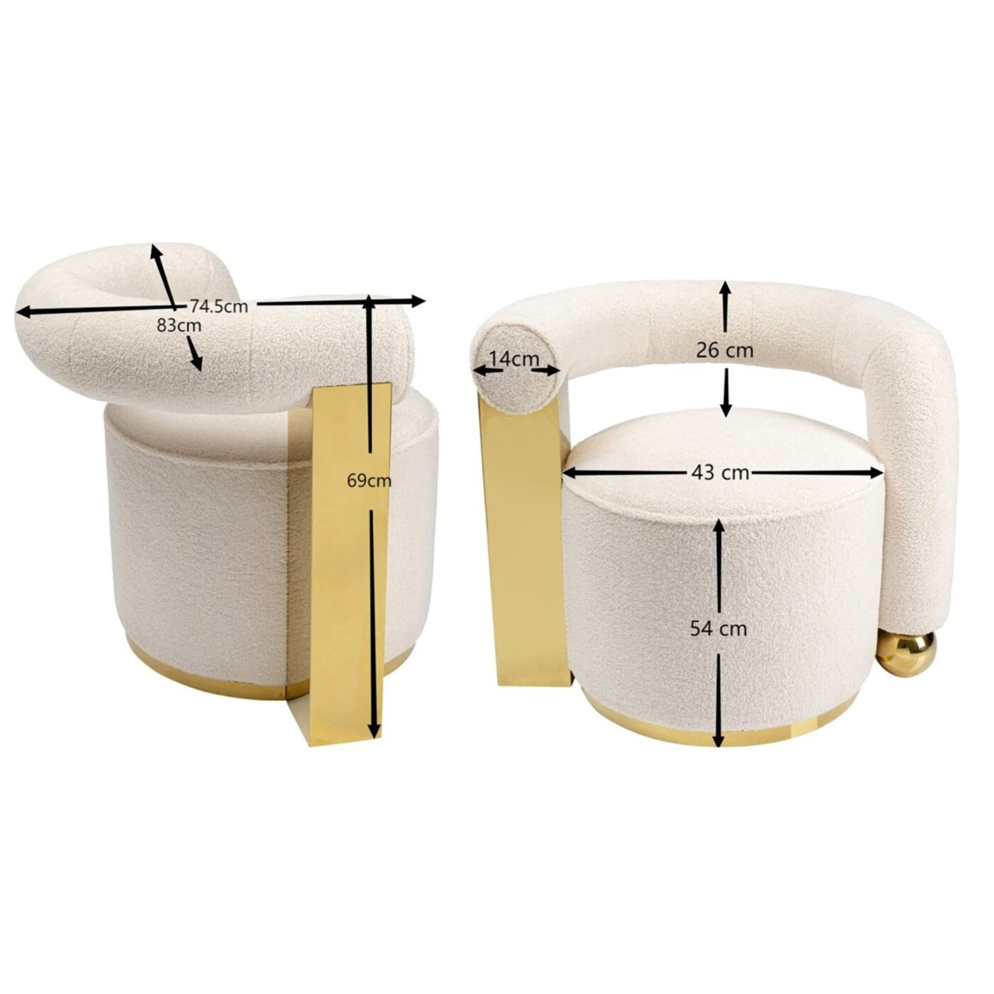 Fauteuil Amuse crème Kare Design