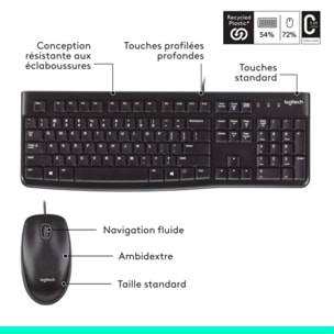 Clavier + Souris LOGITECH MK120