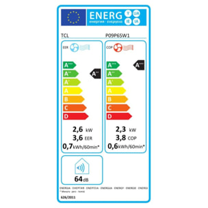 Climatiseur réversible TCL P09P6SW1
