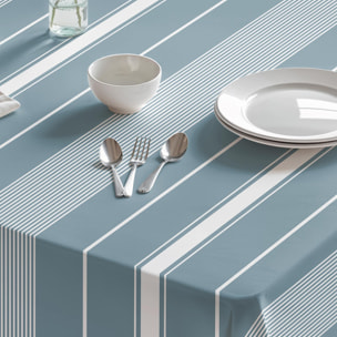 Nappe imprimée anti-tâches MALIBÚ BLEU