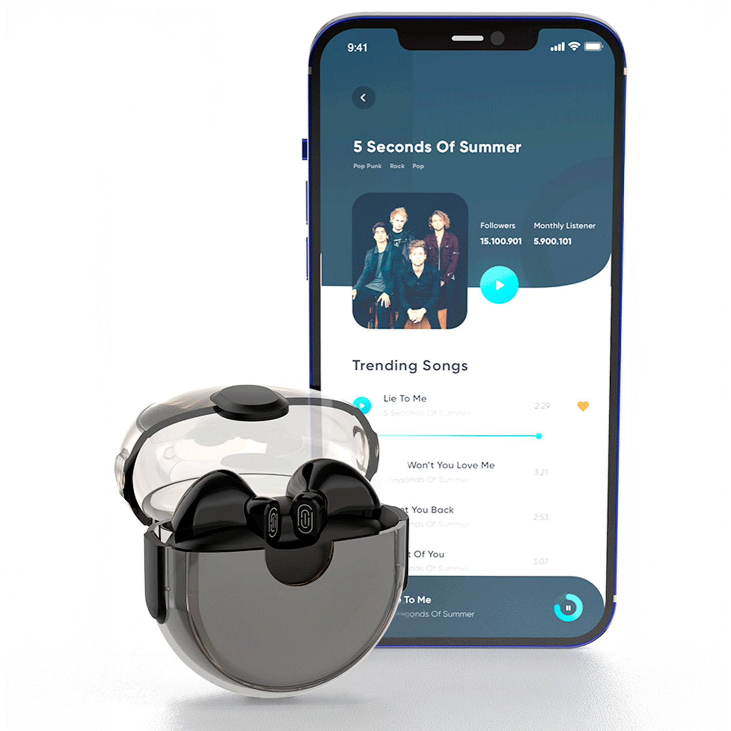 Auriculares TWS L12S Bluetooth 5.1. Control táctil. Base de carga 200mAh + 35mAh.