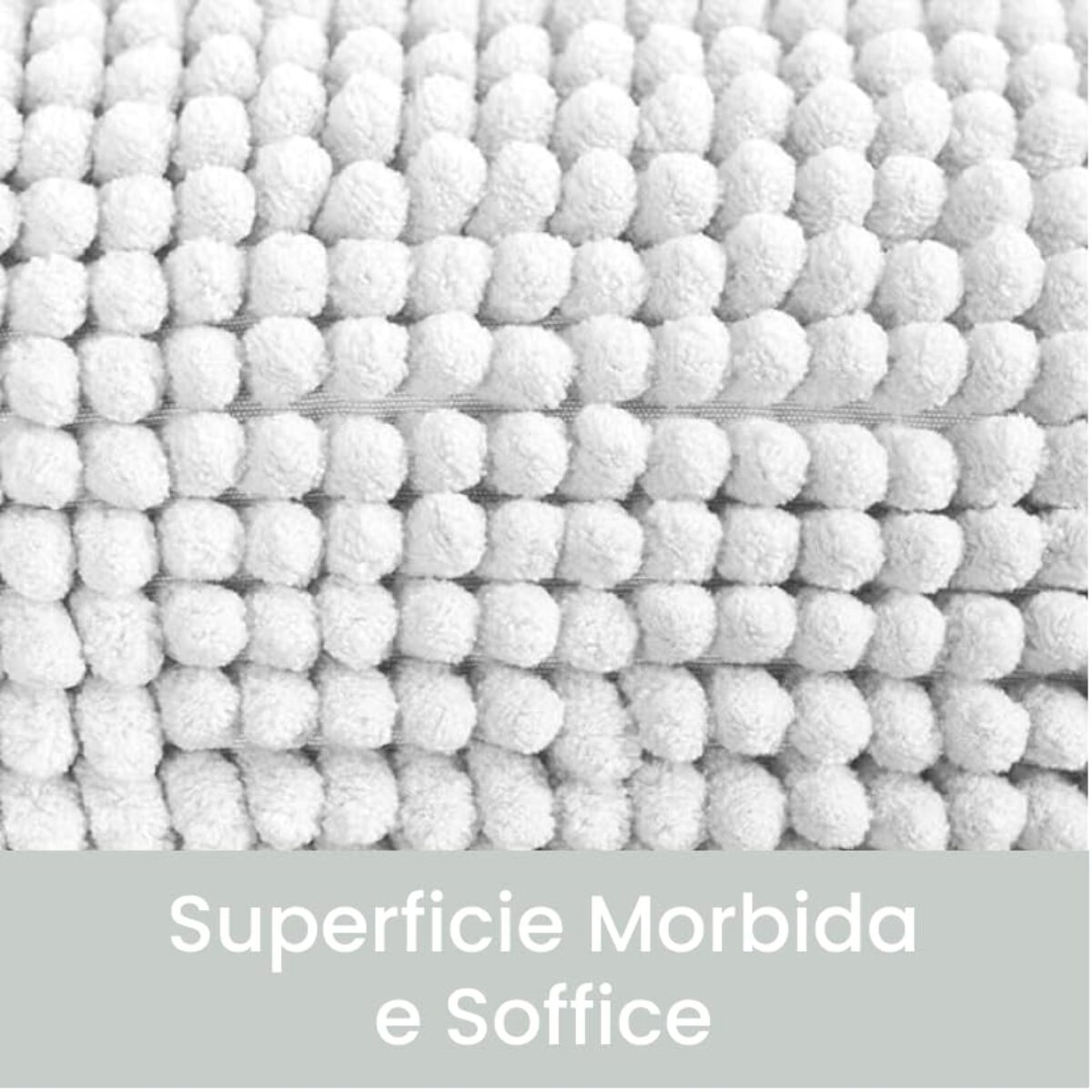 Tappeto bagno antiscivolo in poliestere assorbente e morbido, asciugatura rapida e superficie confortevole, ideale per doccia e vasca, fondo stabile per maggiore sicurezza, pratico e resistente all’uso quotidiano, facile da pulire e mantenere nel tempo