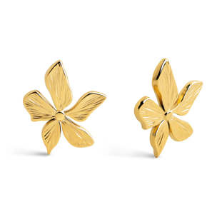 Orecchino Jasmine in acciaio placcato oro